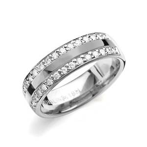 Bilde av GD260H6 - Hvitt gull giftering med diamant 0,28 